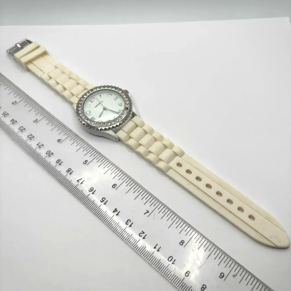 Silver & White Men's Watch